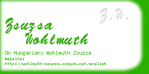 zsuzsa wohlmuth business card